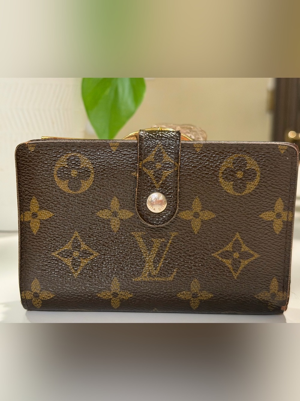 Louis Vuitton Monogram Brown Women's Short Wallet Authentic